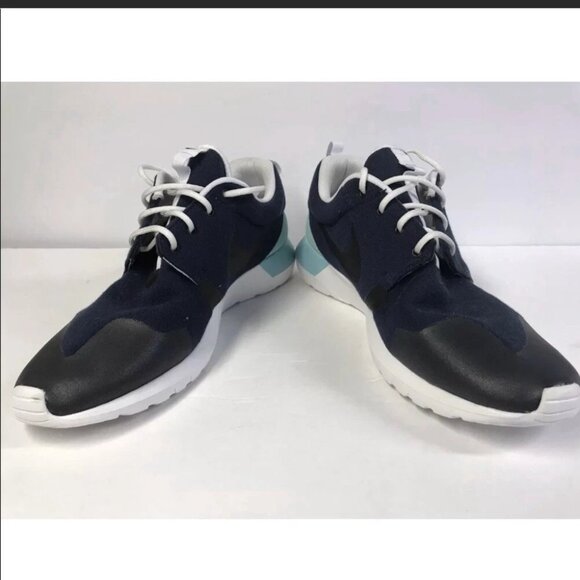 Size 11 - NIKE ROSHE RUN NM OBSIDIAN BLACK BLEACHED TURQUOISE WHITE 652804-403 - Picture 1 of 8